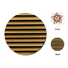 Golden Line Background Playing Cards (round) 