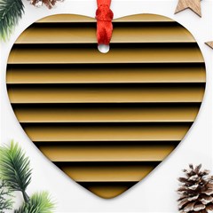 Golden Line Background Heart Ornament (two Sides) by Amaryn4rt