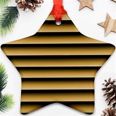 Golden Line Background Star Ornament (two Sides) by Amaryn4rt