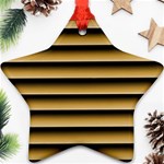 Golden Line Background Star Ornament (Two Sides) Front