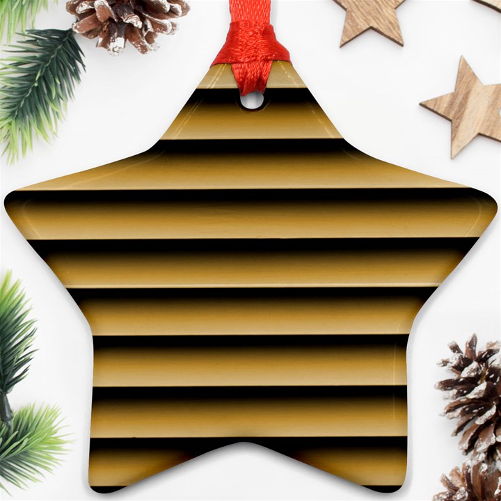 Golden Line Background Star Ornament (Two Sides)