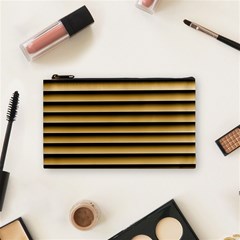 Golden Line Background Cosmetic Bag (small) 