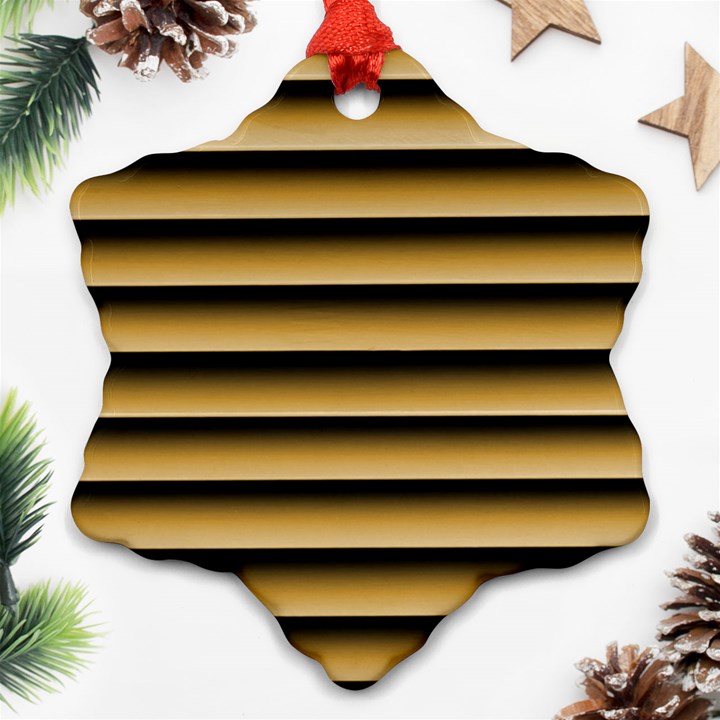 Golden Line Background Ornament (Snowflake)