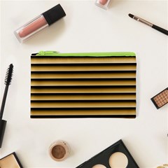 Golden Line Background Cosmetic Bag (xs) by Amaryn4rt