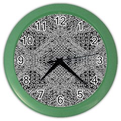 Gray Psychedelic Background Color Wall Clocks by Amaryn4rt