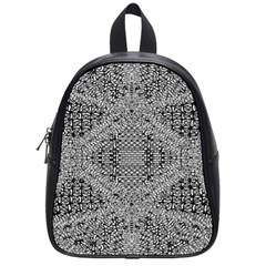 Gray Psychedelic Background School Bags (small)  by Amaryn4rt