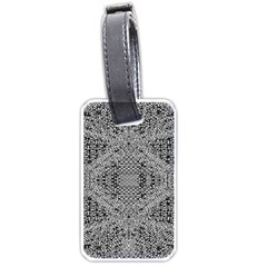 Gray Psychedelic Background Luggage Tags (one Side) 