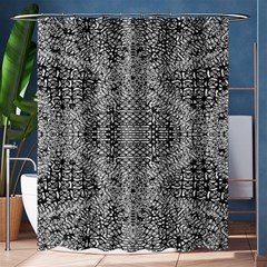 Gray Psychedelic Background Shower Curtain 60  X 72  (medium)  by Amaryn4rt