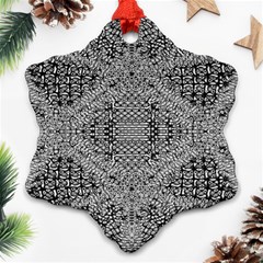 Gray Psychedelic Background Ornament (snowflake) by Amaryn4rt