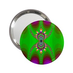 Green And Purple Fractal 2 25  Handbag Mirrors by Amaryn4rt