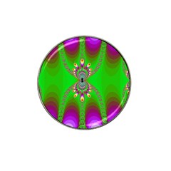 Green And Purple Fractal Hat Clip Ball Marker