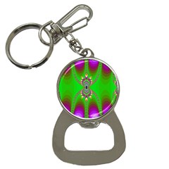 Green And Purple Fractal Button Necklaces