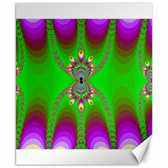 Green And Purple Fractal Canvas 8  X 10 