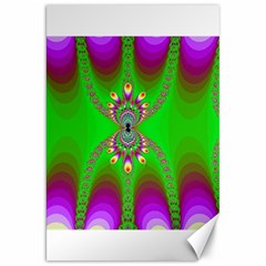 Green And Purple Fractal Canvas 20  X 30  