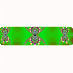 Green And Purple Fractal Large Bar Mats by Amaryn4rt