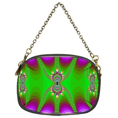 Green And Purple Fractal Chain Purses (one Side) 