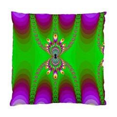 Green And Purple Fractal Standard Cushion Case (one Side)