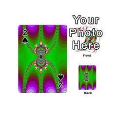 Green And Purple Fractal Playing Cards 54 (mini) 