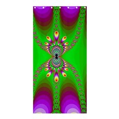 Green And Purple Fractal Shower Curtain 36  X 72  (stall) 