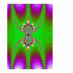 Green And Purple Fractal Small Garden Flag (two Sides)