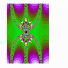 Green And Purple Fractal Large Garden Flag (two Sides)