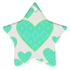 Green Heart Pattern Ornament (star)