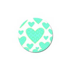 Green Heart Pattern Golf Ball Marker (10 Pack)