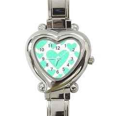 Green Heart Pattern Heart Italian Charm Watch by Amaryn4rt