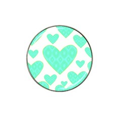 Green Heart Pattern Hat Clip Ball Marker by Amaryn4rt