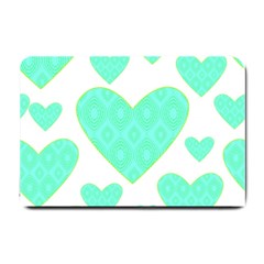 Green Heart Pattern Small Doormat 