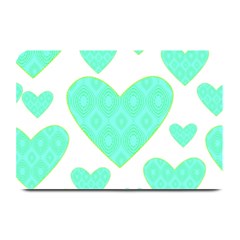 Green Heart Pattern Plate Mats