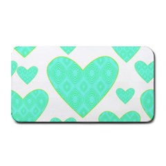 Green Heart Pattern Medium Bar Mats by Amaryn4rt