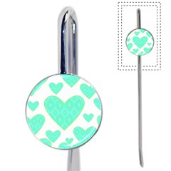 Green Heart Pattern Book Mark by Amaryn4rt