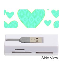 Green Heart Pattern Memory Card Reader (stick) 