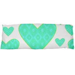 Green Heart Pattern Body Pillow Case Dakimakura (two Sides)