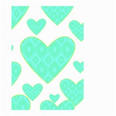 Green Heart Pattern Small Garden Flag (two Sides)