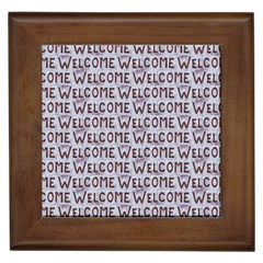 Welcome Letters Pattern Framed Tiles