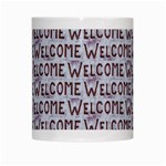 Welcome Letters Pattern White Mugs Center