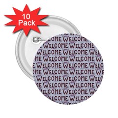 Welcome Letters Pattern 2 25  Buttons (10 Pack) 