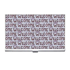 Welcome Letters Pattern Business Card Holders