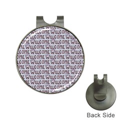 Welcome Letters Pattern Hat Clips With Golf Markers