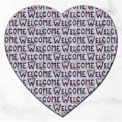 Welcome Letters Pattern Jigsaw Puzzle (heart)