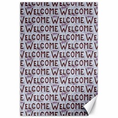 Welcome Letters Pattern Canvas 12  X 18  