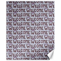 Welcome Letters Pattern Canvas 16  X 20  