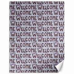 Welcome Letters Pattern Canvas 18  X 24  