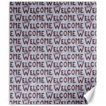 Welcome Letters Pattern Canvas 20  x 24   19.57 x23.15  Canvas - 1