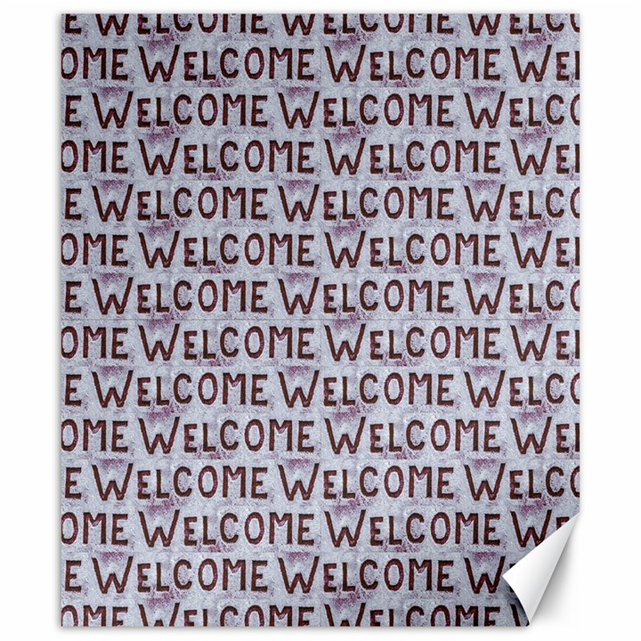 Welcome Letters Pattern Canvas 20  x 24  