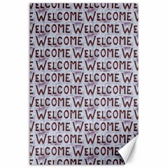 Welcome Letters Pattern Canvas 24  X 36 