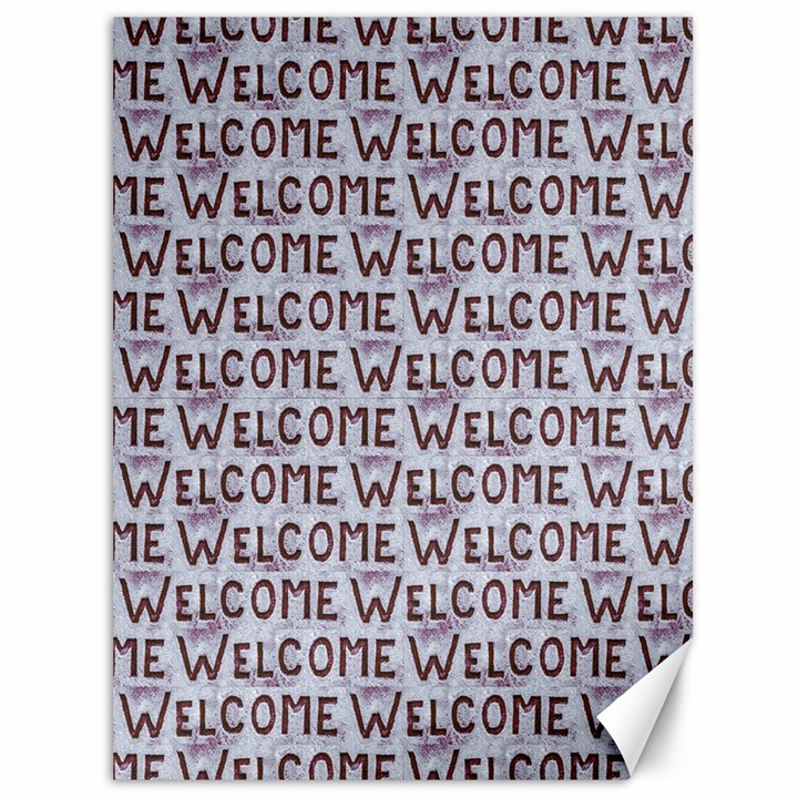 Welcome Letters Pattern Canvas 36  x 48  