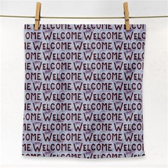 Welcome Letters Pattern Face Towel